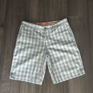 Tommy Bahama Men's Blue White Plaid Shorts Size 32